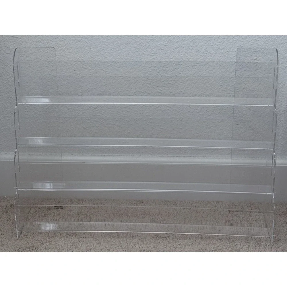 4 Tier Acrylic Slim Greeting Card Display Stand Clear Solutions 24